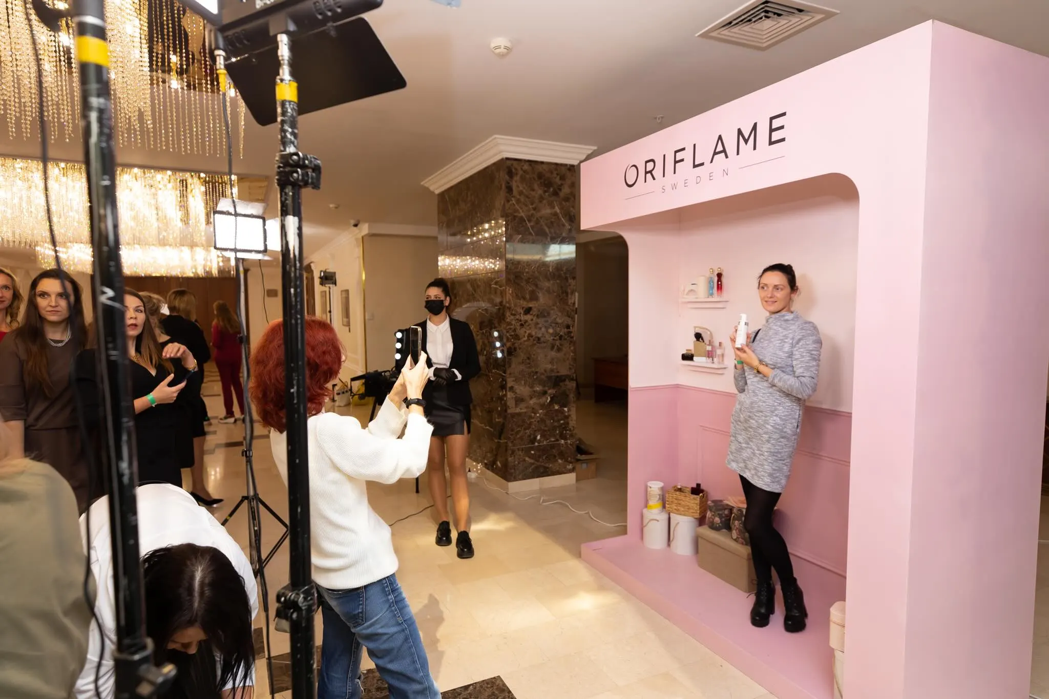 Фотозона Oriflame в интерьере President Hotel Minsk